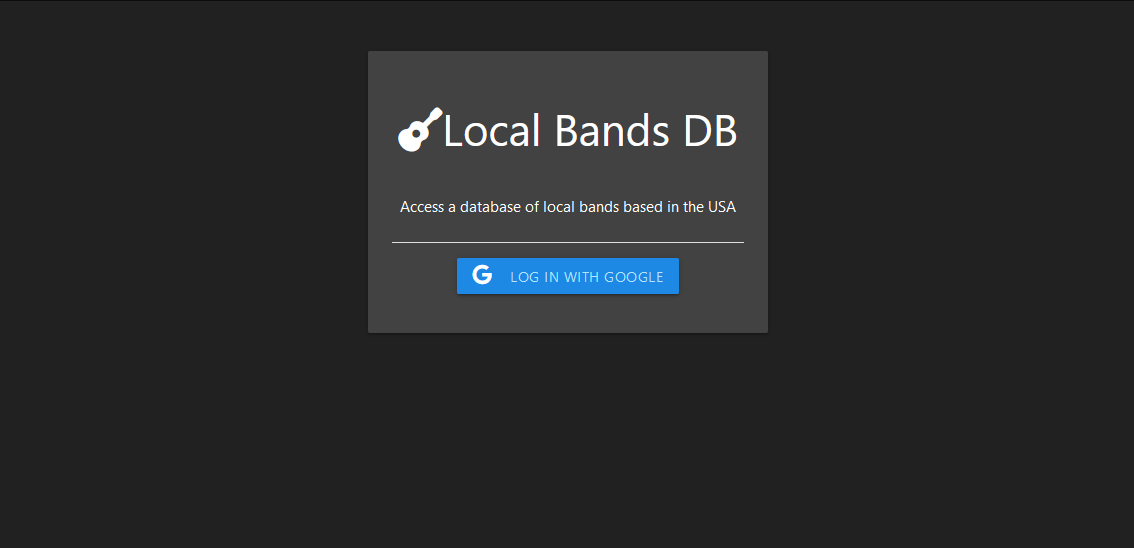 local bands database screenshot